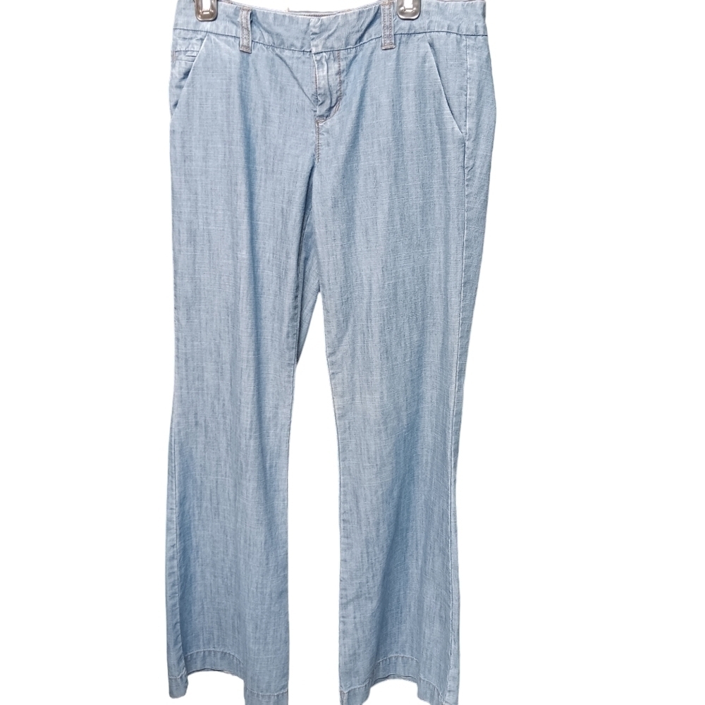 Calvin Klein Light Blue Low Rise Brazil Cut Wide Leg Jean Trousers Size 30/12